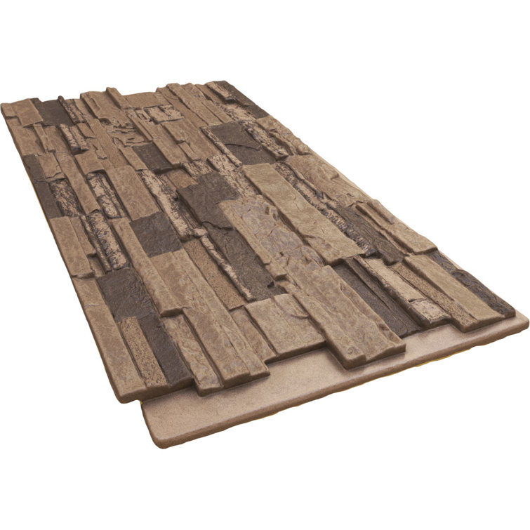 Smokey Ridge Faux Stone 48" x 24" Wall Panel