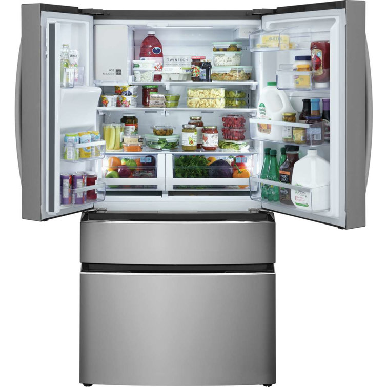 36" Stainless Steel French Door Refrigerator with Ice Maker