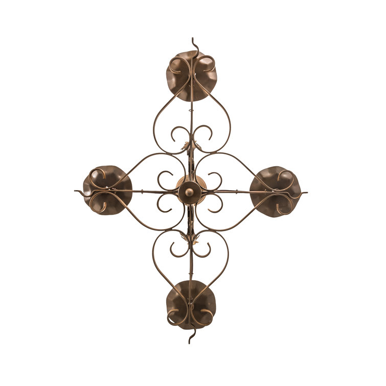 Elianna Rustic Iron 4-Light Mini Candle Chandelier