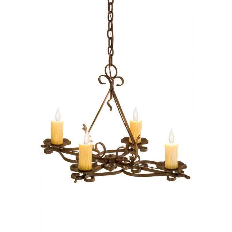 Elianna Rustic Iron 4-Light Mini Candle Chandelier