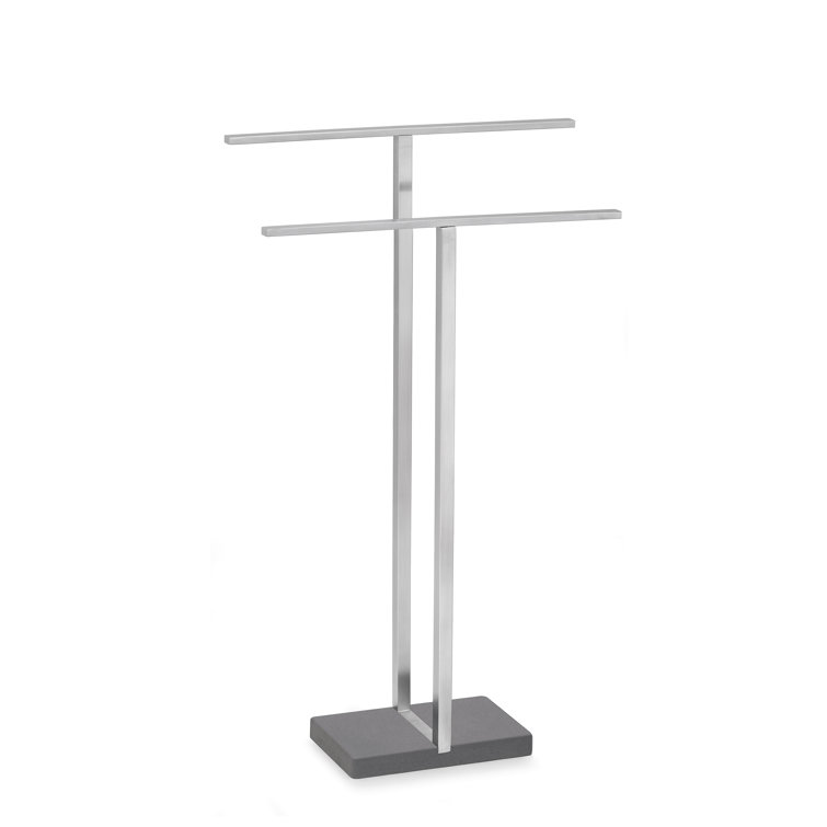 Menoto Freestanding Stainless Steel Towel Stand with Dual Rails