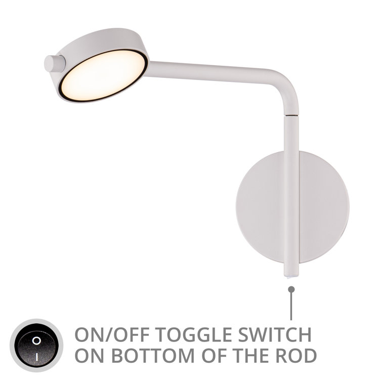 White LED Swing Arm Sconce with Dimmable Feature