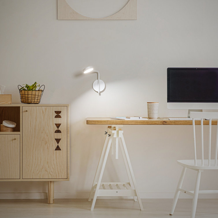 White LED Swing Arm Sconce with Dimmable Feature