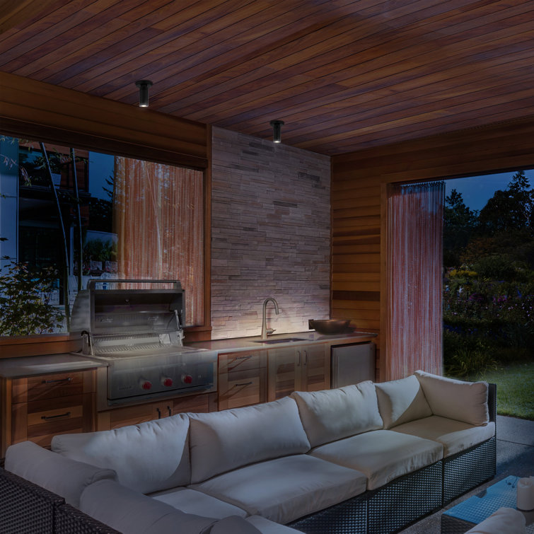 Black Aluminum LED Indoor/Outdoor Flush Mount Light