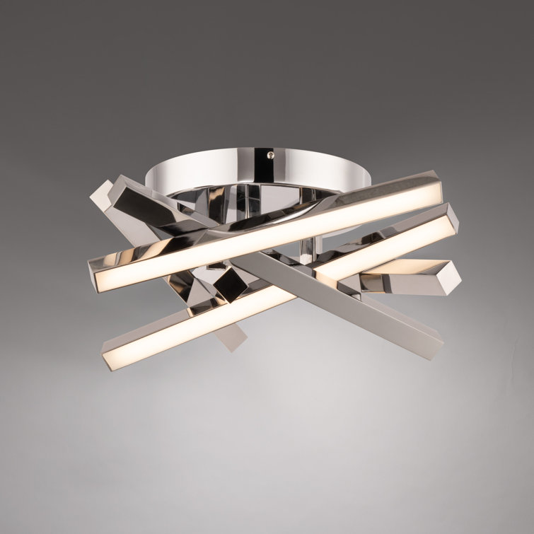 15-Inch Chrome Aluminum LED Ceiling Mount Light