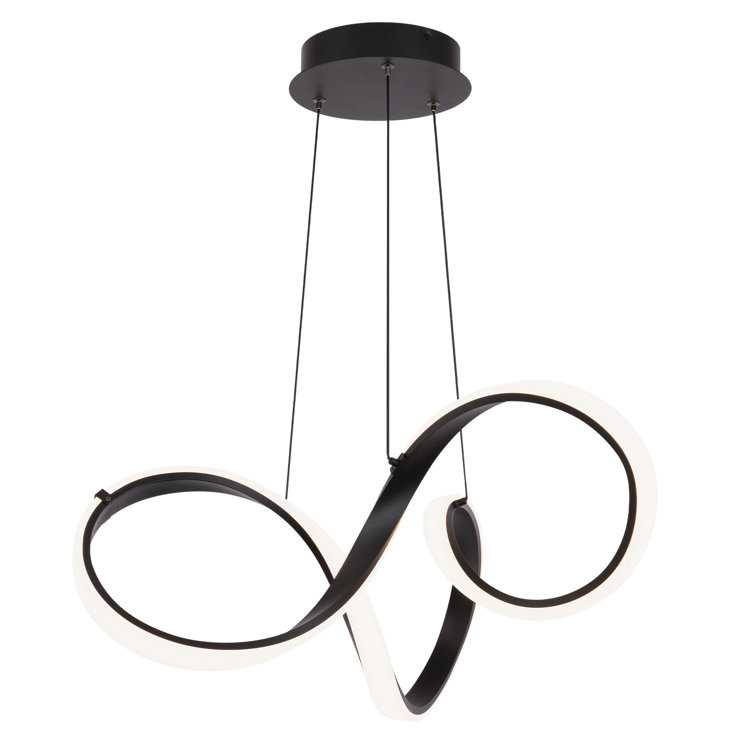Vornado Black Silicone Shade LED Geometric Pendant