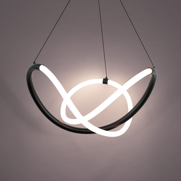 Solo Black LED Geometric Indoor/Outdoor Chandelier