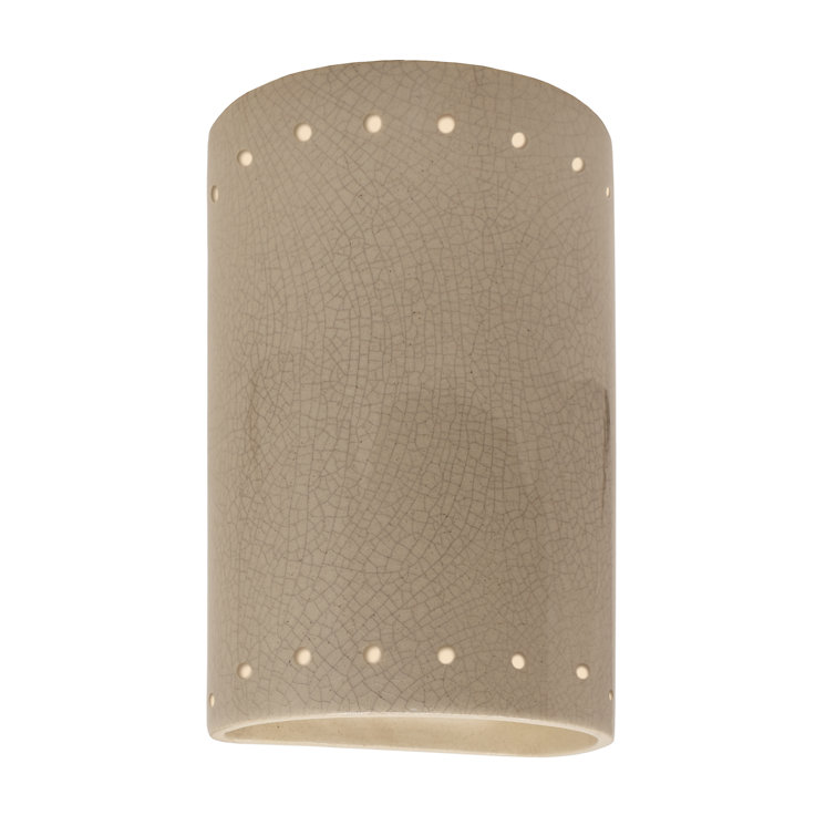 Matte Black 8.5'' Hand-Finished Ceramic LED Outdoor Flush Mount
