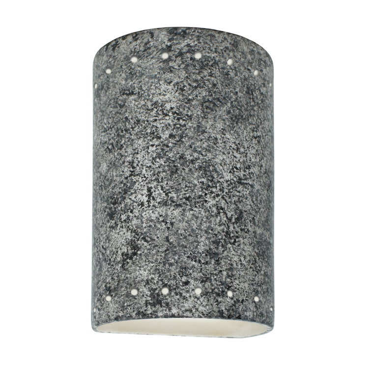 Matte Black 8.5'' Hand-Finished Ceramic LED Outdoor Flush Mount