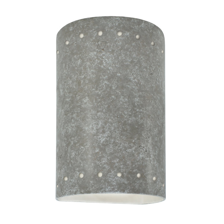 Matte Black 8.5'' Hand-Finished Ceramic LED Outdoor Flush Mount