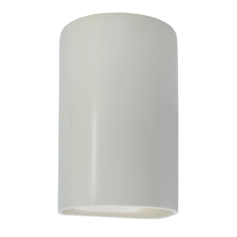 Matte White Ceramic Cylinder Wall Sconce