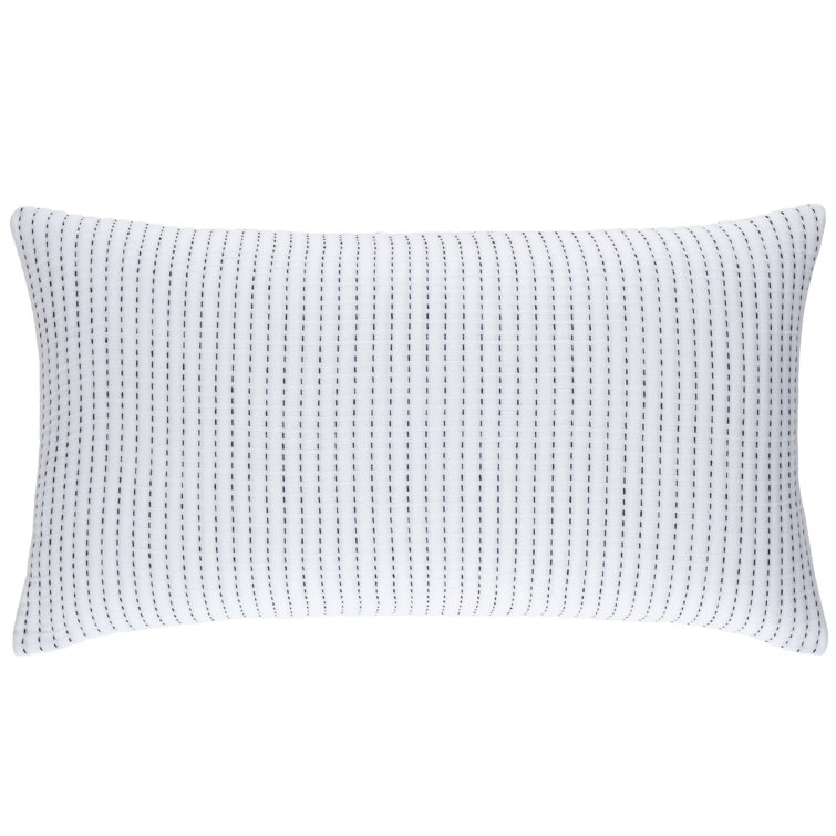 King-Sized Gray Pick Stitch Cotton Pillow Sham