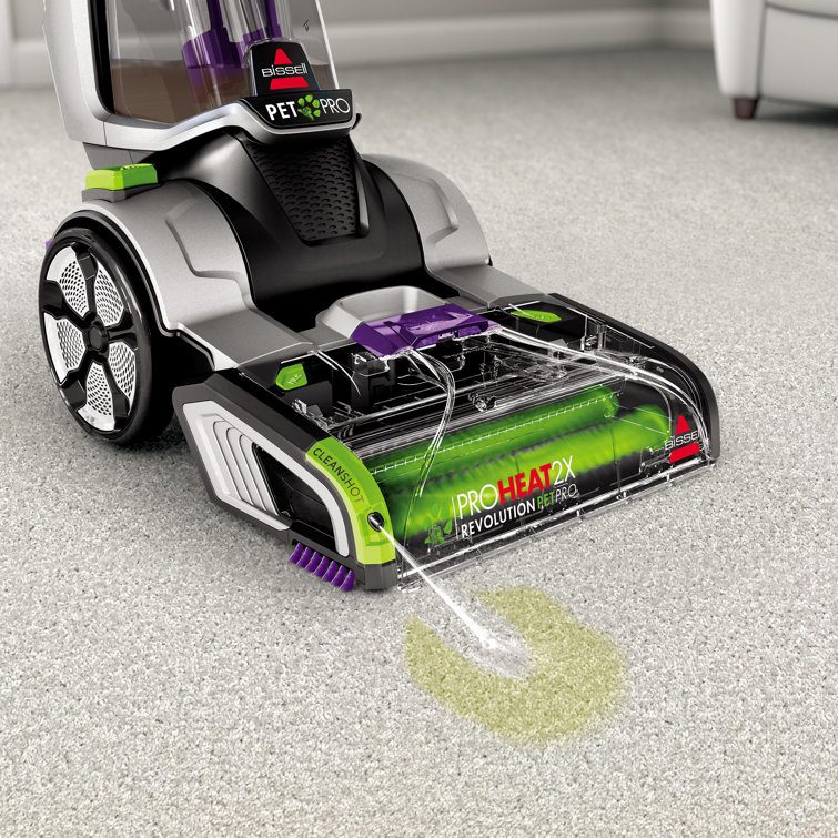 Silver and Purple Upright Pet Pro Carpet Cleaner with Dual PowerBrush