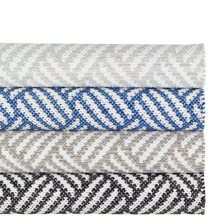 Dash & Albert Crisscross 9'x12' Black Stripe Synthetic Area Rug