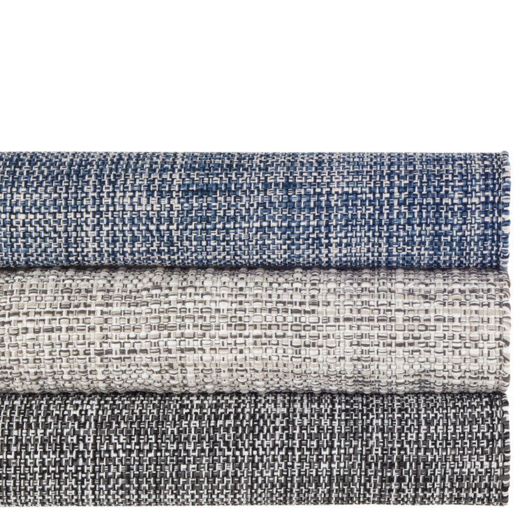 Fusion Black and Gray Handwoven Synthetic Runner Rug
