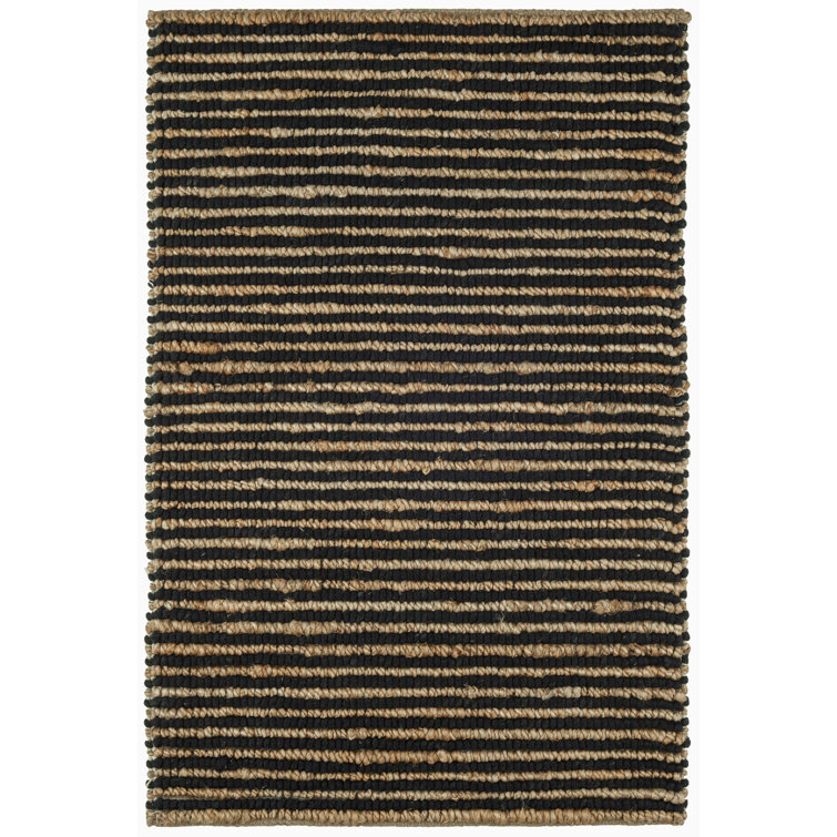 Dash & Albert Twiggy Black Wool & Jute 8'x10' Handwoven Rug