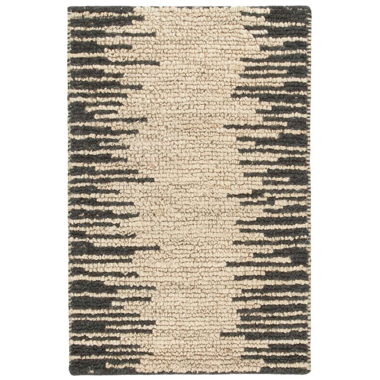 Moss Metal Handwoven Jute and Wool Rectangular Rug