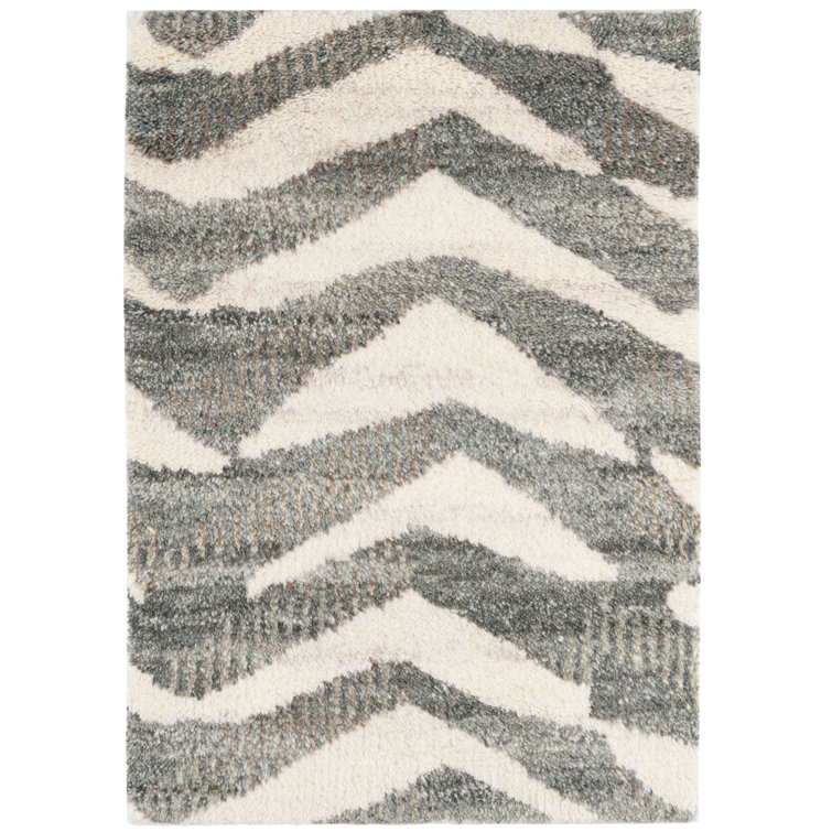 Dash Albert Farah Grey Rectangular Hand-Knotted Wool Rug