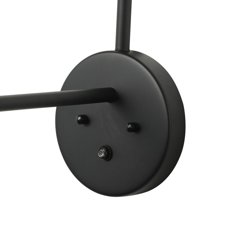 Black Industrial Dimmable Outdoor Wall Light with Dusk-to-Dawn Sensor