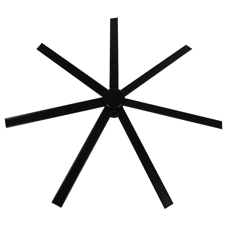 Atlanta 72-Inch Black Metal Ceiling Fan with LED Light and Remote Control