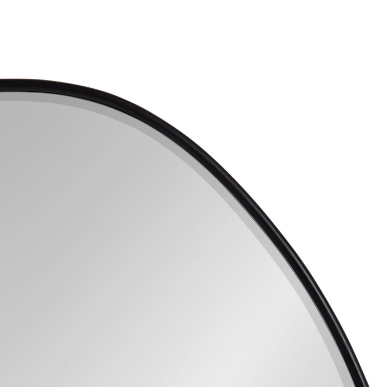 Asymmetrical Black MDF Framed Vanity Mirror