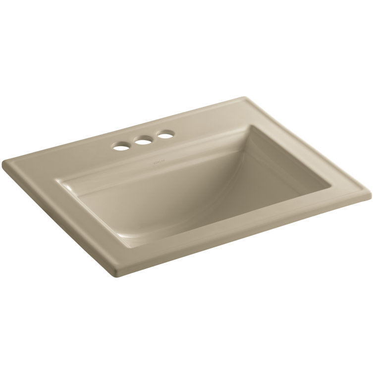 Memoirs Stately White Ceramic Self-Rimming Bathroom Sink 23" x 18"