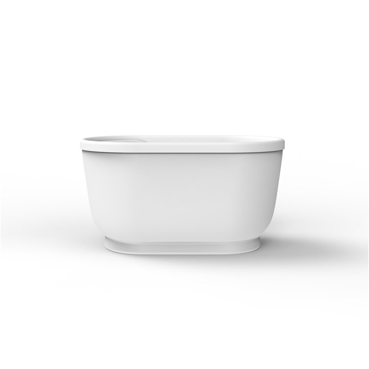 47'' White Acrylic Freestanding Soaking Bathtub