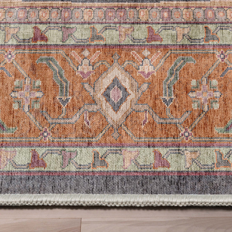 Vintage Oriental Parisian Multi-Color Chenille 3'3" x 5' Area Rug