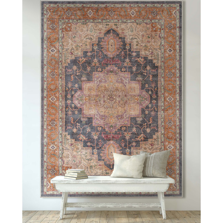 Vintage Oriental Parisian Multi-Color Chenille 3'3" x 5' Area Rug