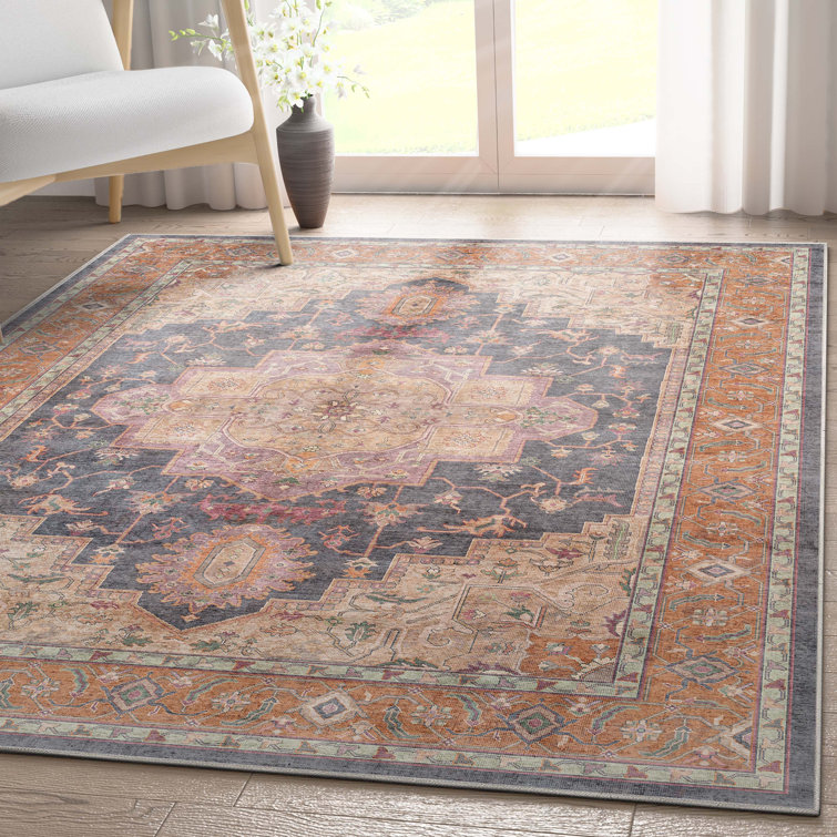 Vintage Oriental Parisian Multi-Color Chenille 3'3" x 5' Area Rug