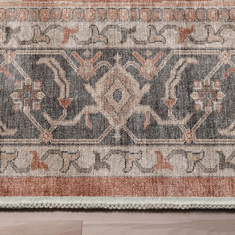 Apollo Red and Gray Vintage Persian Flat-Weave Rug