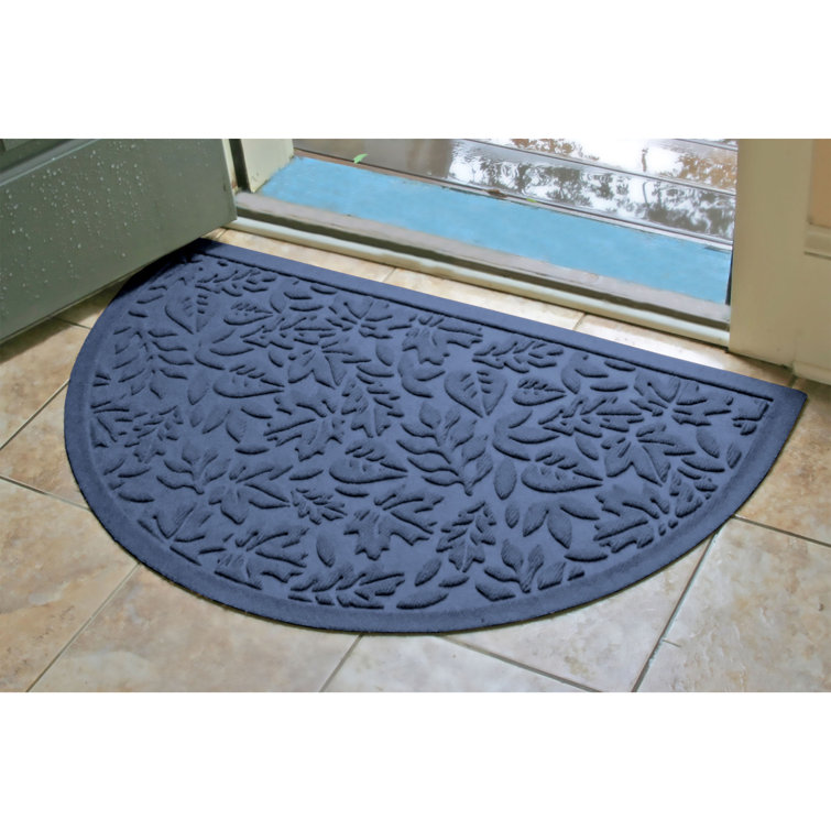 Navy Rubber Semi Circle Outdoor Fall Door Mat
