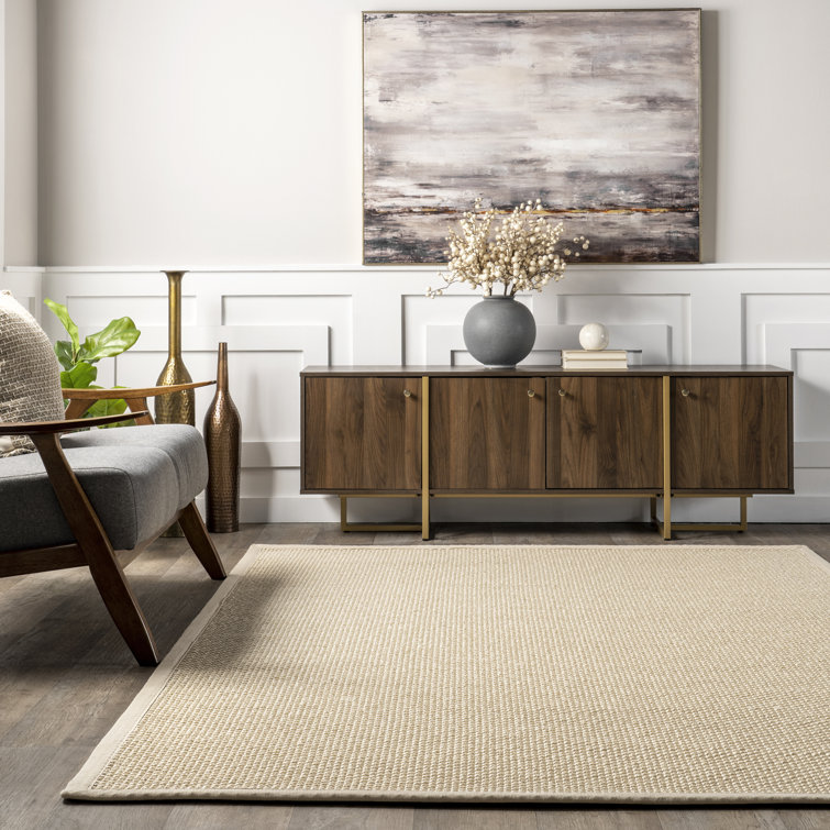 Elaine Chino 10' x 14' Handmade Wool-Cotton Blend Area Rug