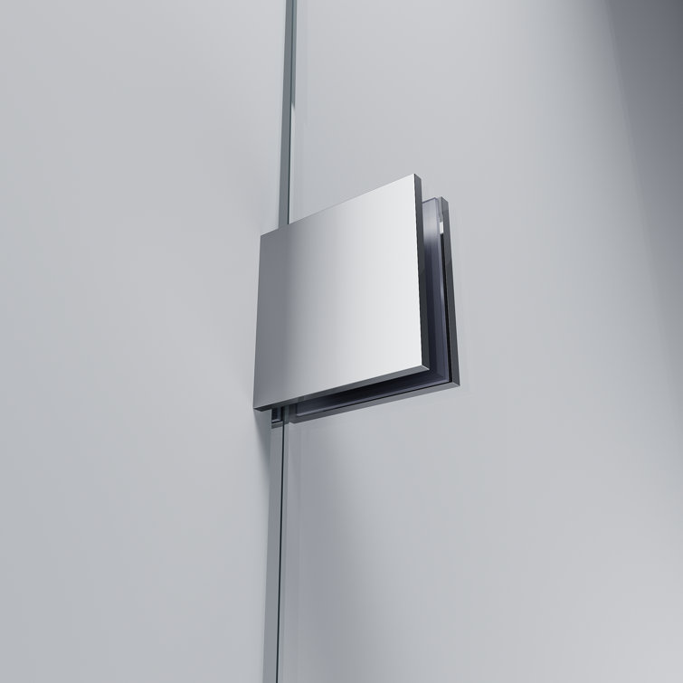Chrome Frameless Sliding Shower Door with Clear Glass