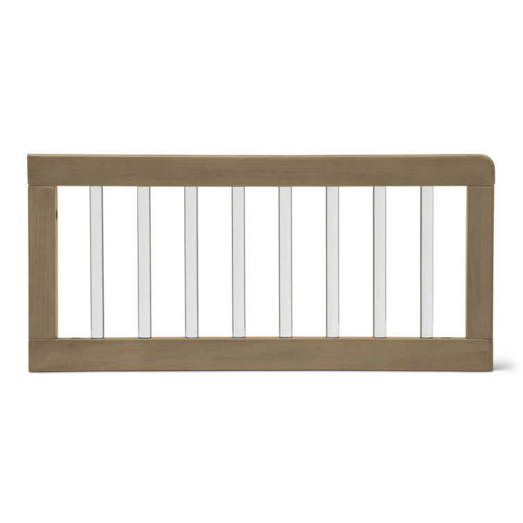 Acorn Matte Black Acrylic Convertible Crib with Metal Feet
