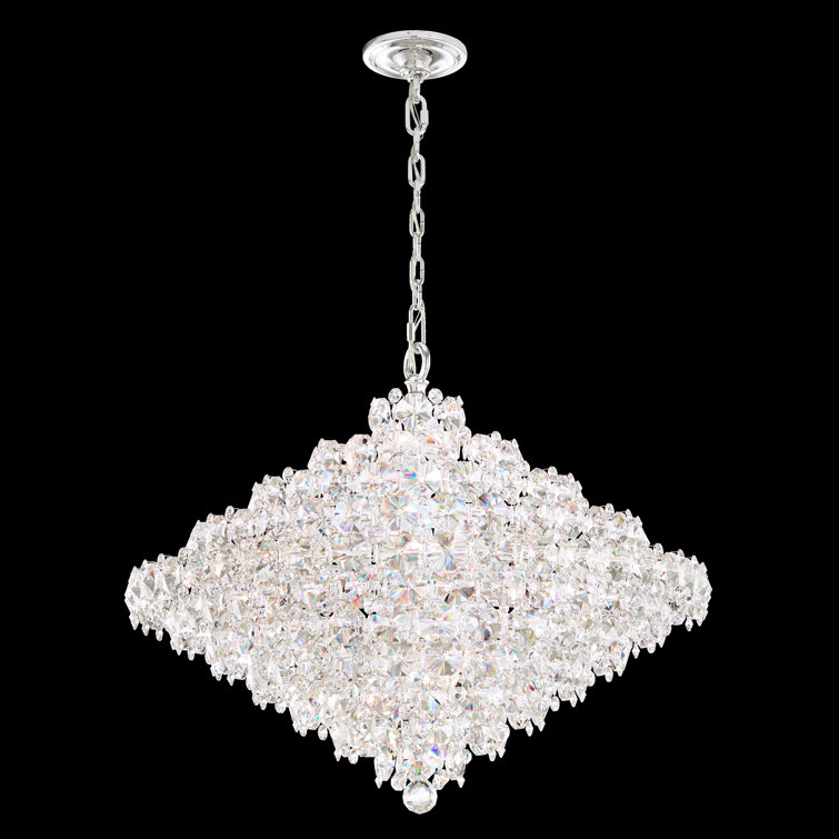 Baronet 28-Light Clear Crystal Steel Chandelier