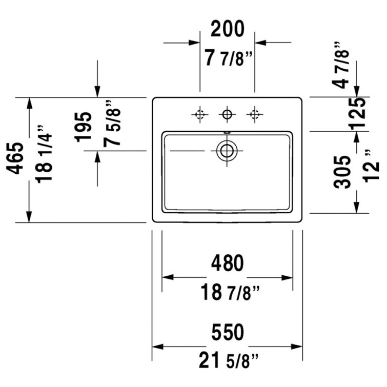 Vero Modern Ceramic Rectangular Undermount Bathroom Sink