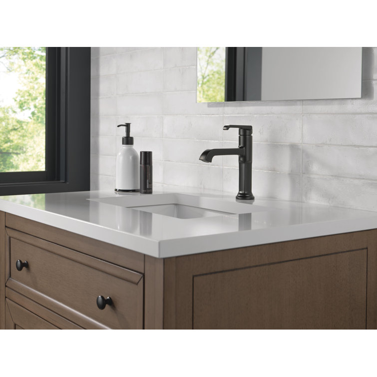 Tetra Matte Black Single Handle Bathroom Faucet