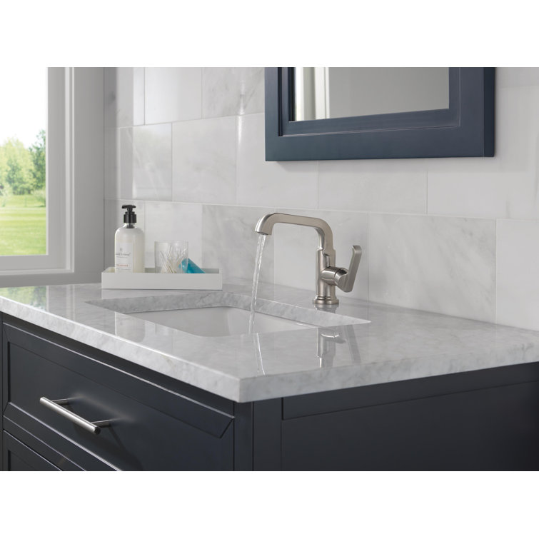Lumicoat Stainless Single Handle Bathroom Faucet with Drain Assembly