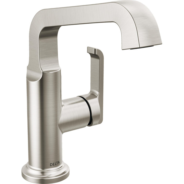 Tetra Brushed Nickel Single Handle Bathroom Faucet