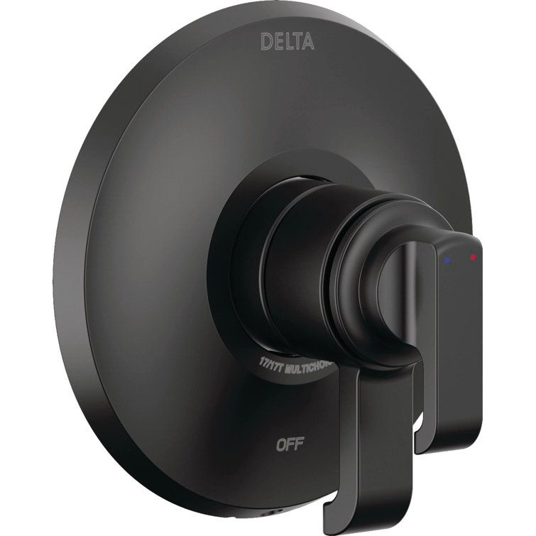 Matte Black Dual-Function Shower Valve Trim Kit