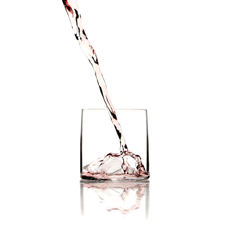 Handmade Crystal Stemless Whiskey Glass Set, 13.5 oz, Smooth