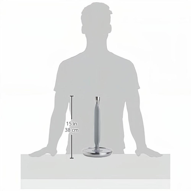 Stainless Steel Freestanding Paper Towel Holder with Weighted Base