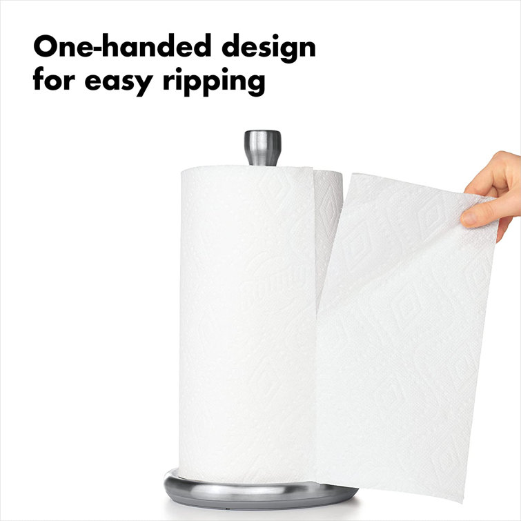 Stainless Steel Freestanding Paper Towel Holder with Weighted Base