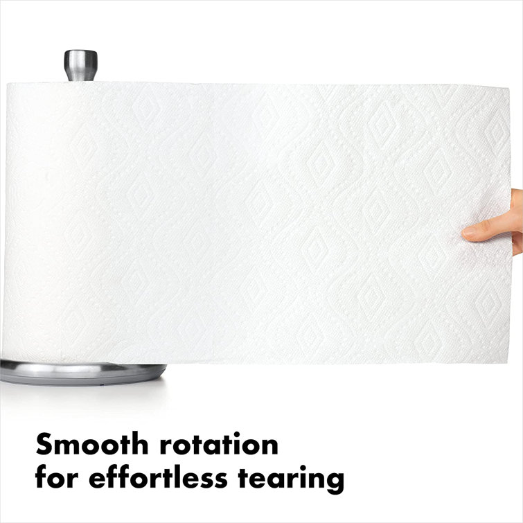 Stainless Steel Freestanding Paper Towel Holder with Weighted Base