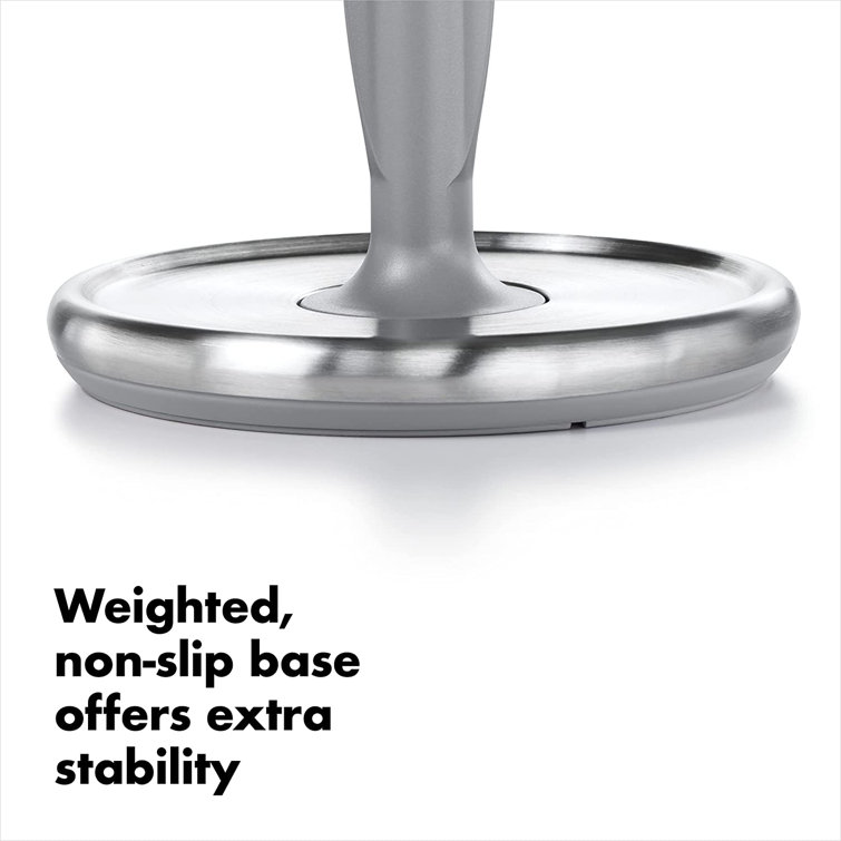 Stainless Steel Freestanding Paper Towel Holder with Weighted Base
