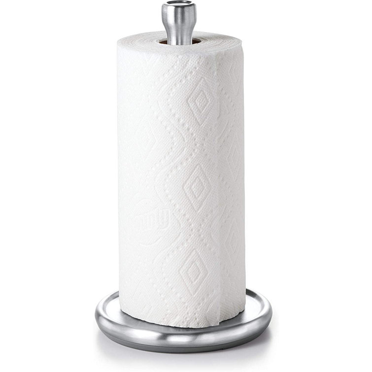 Stainless Steel Freestanding Paper Towel Holder with Weighted Base