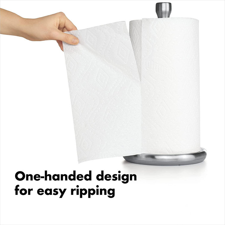 Stainless Steel Freestanding Paper Towel Holder with Weighted Base