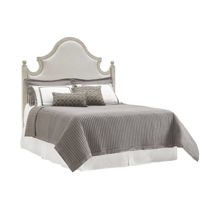 King Upholstered Tufted Metal Frame Headboard