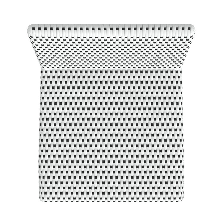 Black and White Rattan Low Back Counter Stool, 32"